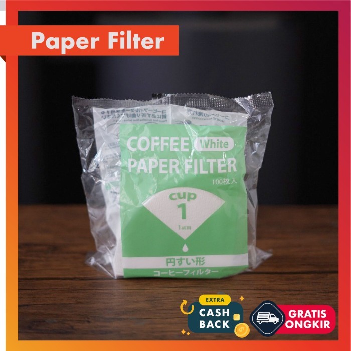 

Coffee Paper Filter V60 CAFEC 01 isi 100 sheet White