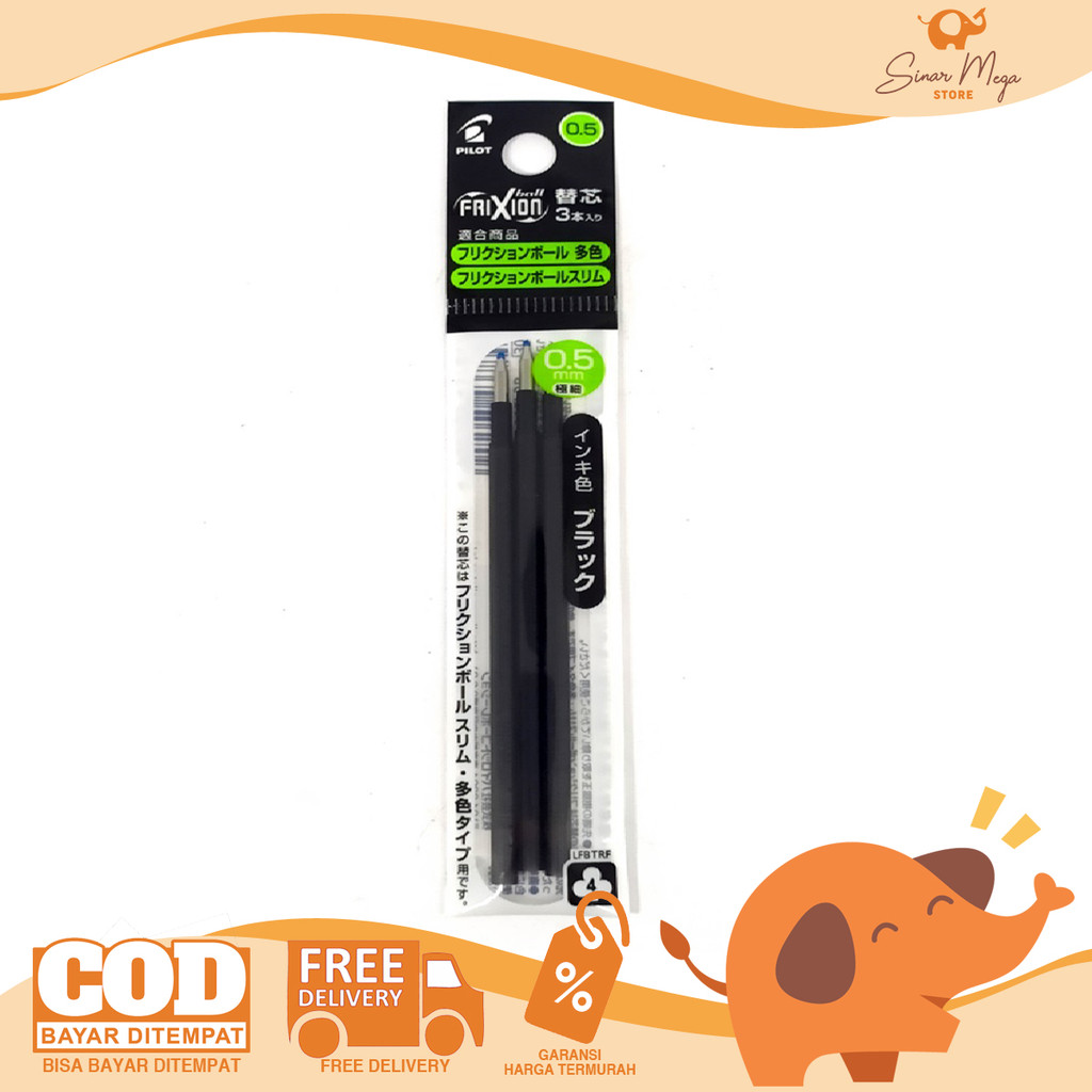 

Pilot Refill Frixion Erasable Pen LFBTRF30EF 3B 0,5 Isi 3 Black / Isi Ulang Pulpen Bisa Dihapus Hitam