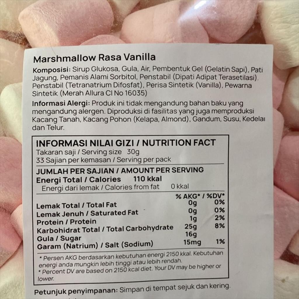 

RB Corniche Mega Marshmallow 1 Kg Marshmallows Warna Halal Best Seller
