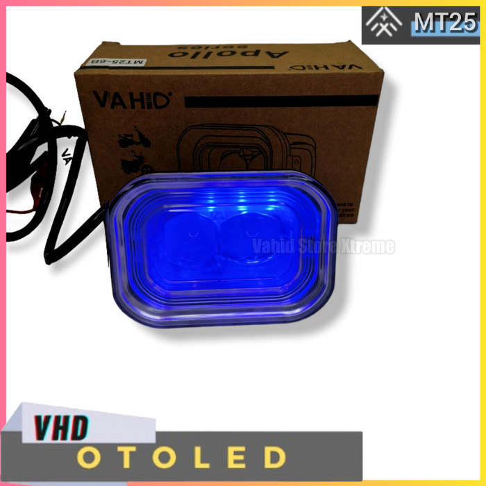 Lampu Sorot LED VAHID MT25 Universal With Devil Eyes - Devil BIRU