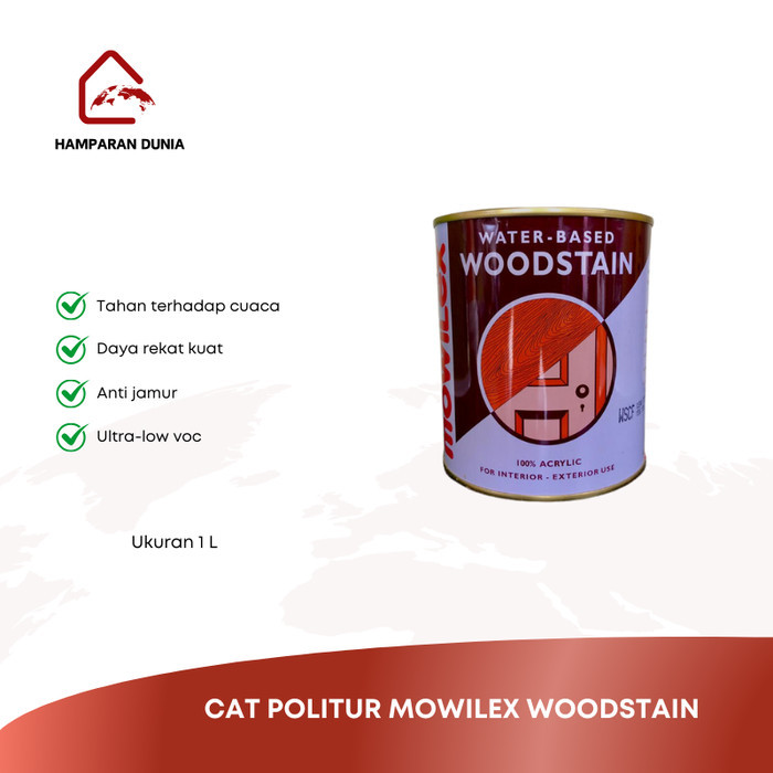 CAT POLITUR MOWILEX WOODSTAIN - CAT KAYU 1 LTR