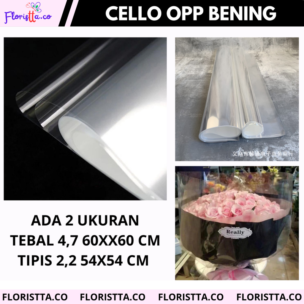 

Cellophane Opp Bening Transparant (PACK ISI 50 LEMBAR)