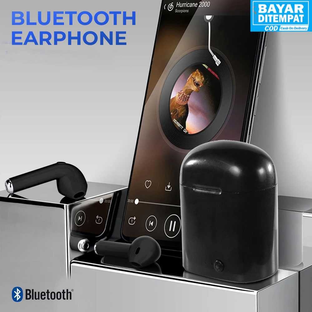 ( Store17 bisa COD  ) Mini Earphone Airpods Bluetooth 5.0 with Charging Case - i7S TWS