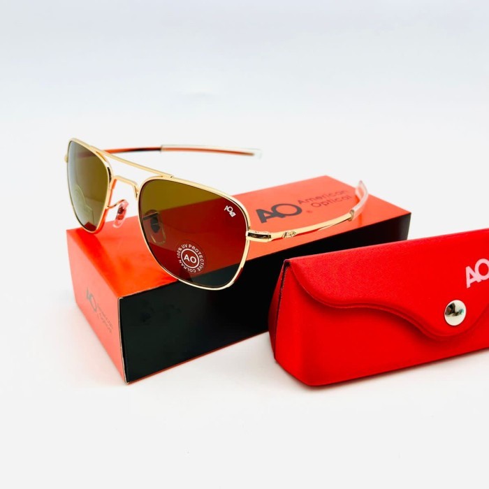 kacamata fashion kacamata hitam kacamata pria Kacamata ao polarized ukuran 54 fullset