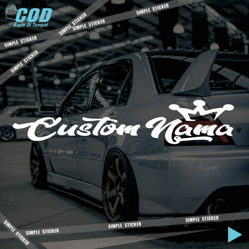 

sticker Custom Nama | stiker nama | sticker cutting | reflective menyala
