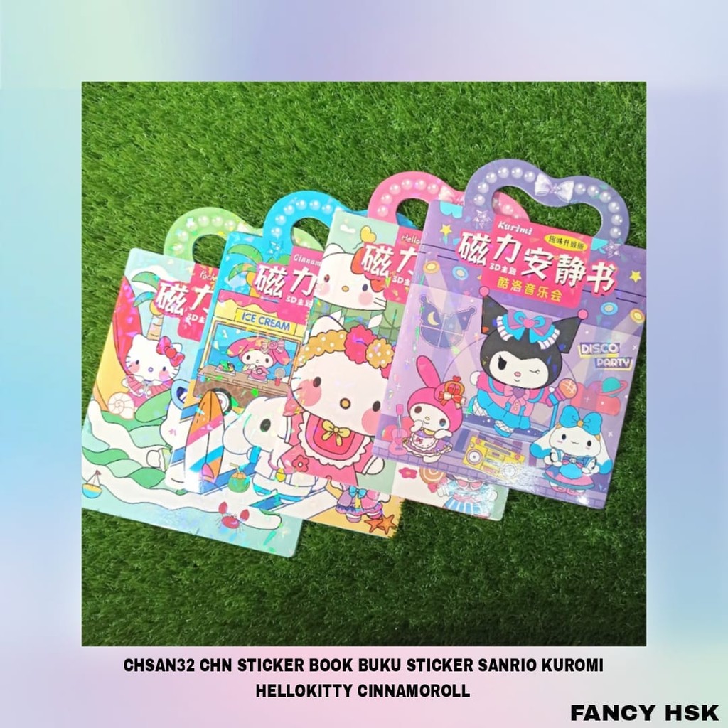 

CHN STICKER BOOK BUKU STICKER SANRIO KUROMI HELLOKITTY CINNAMOROLL POCHACCO CHSAN32