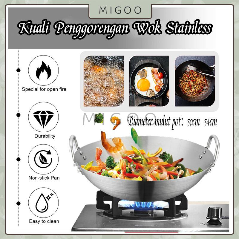 Tifale Wajan Stainless / Wajan Stainless / Spatula Stainless Steel