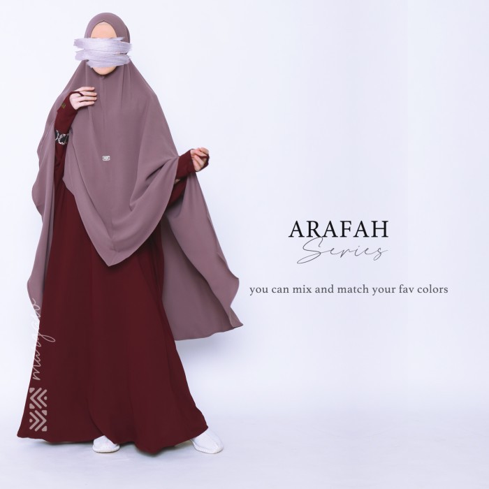 ✨LARIS✨ -Abaya Set Arafah MargaW Mina anti UV - Mina anti uv, Abaya saja