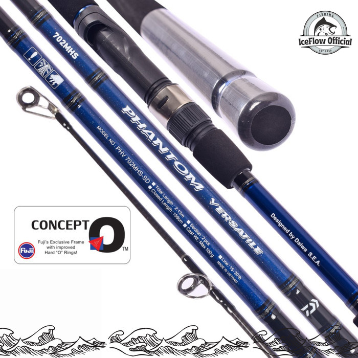 Joran Daiwa PHANTOM VERSATILE - Joran Pancing Dasaran Casting Castjig - Joran Laut -  602 MHS-SD