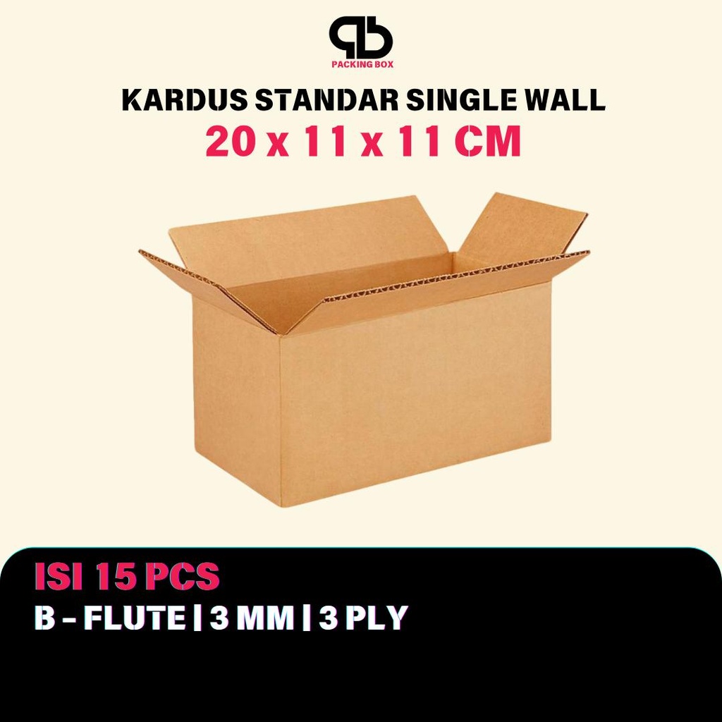 

[15PCS] Packaging Box 20x11x11 cm Kardus Karton Kotak Dus Packing Kosmetik Sampo Sabun Polos BFlute Tebal 3 mm