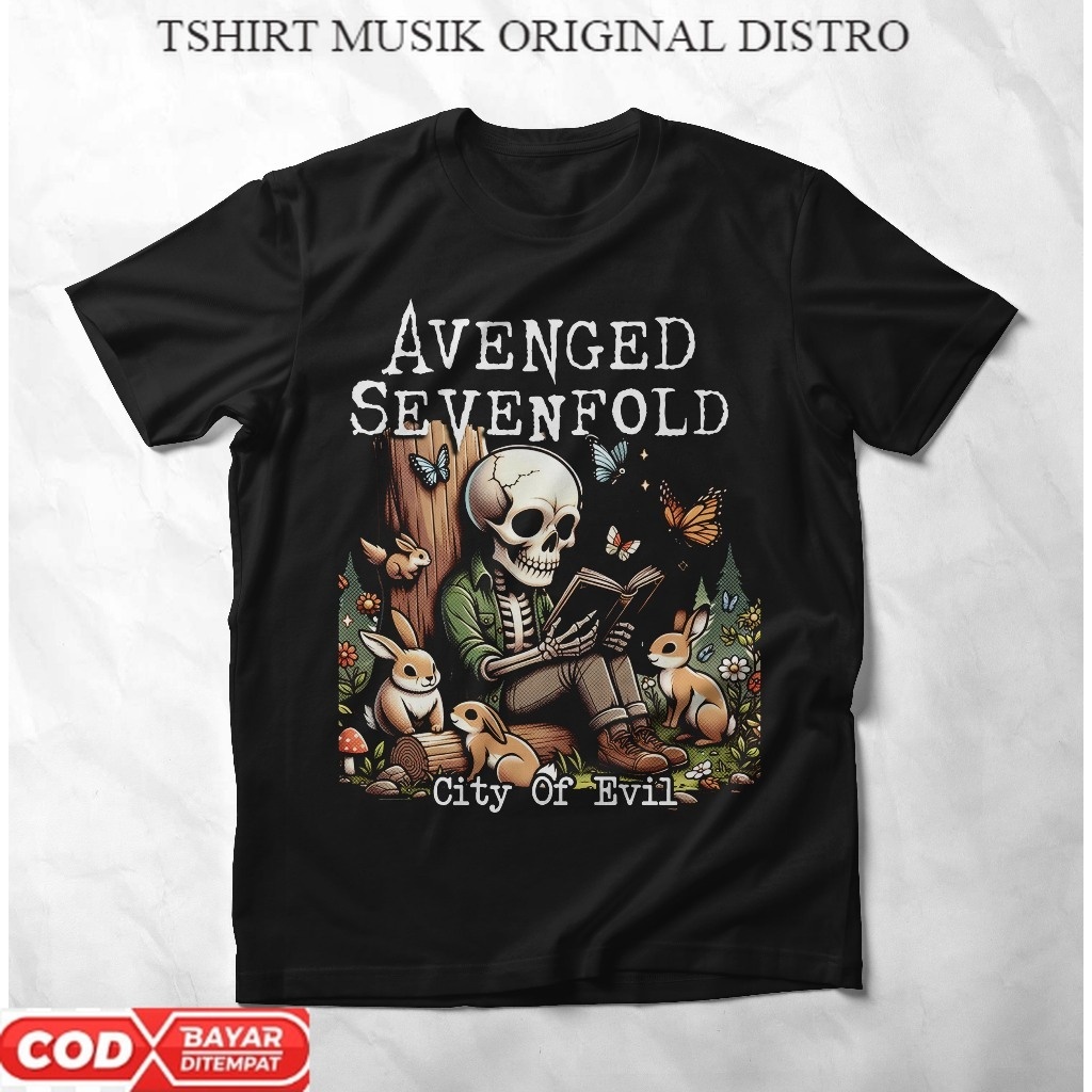 Tshirt Avenged Sevenfold City Of Evil original distro terbaru | KAOS BAND AVENGED SEVENFOLD | Tshirt