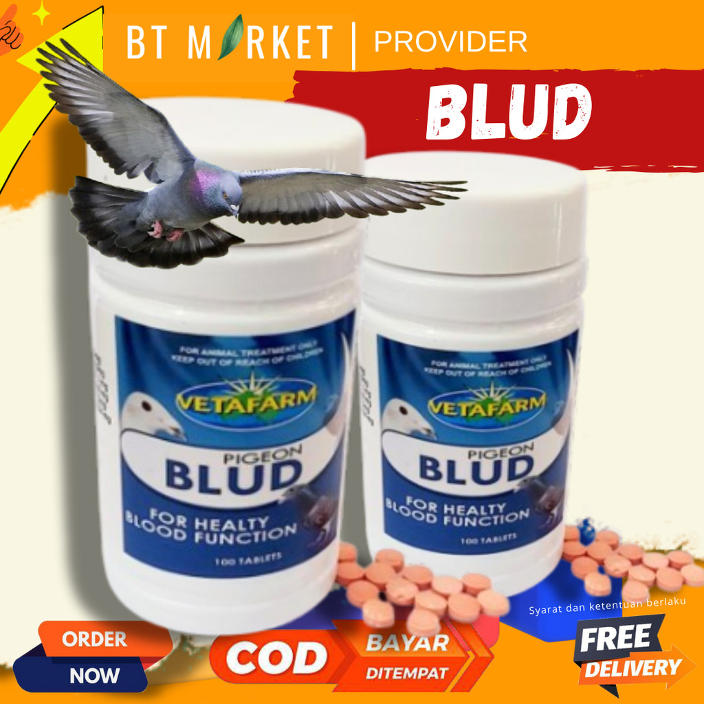 BLUD VETAFARM DOPING VITAMIN BURUNG MERPATI BLOOD HARGA PERBUTIR ECERAN