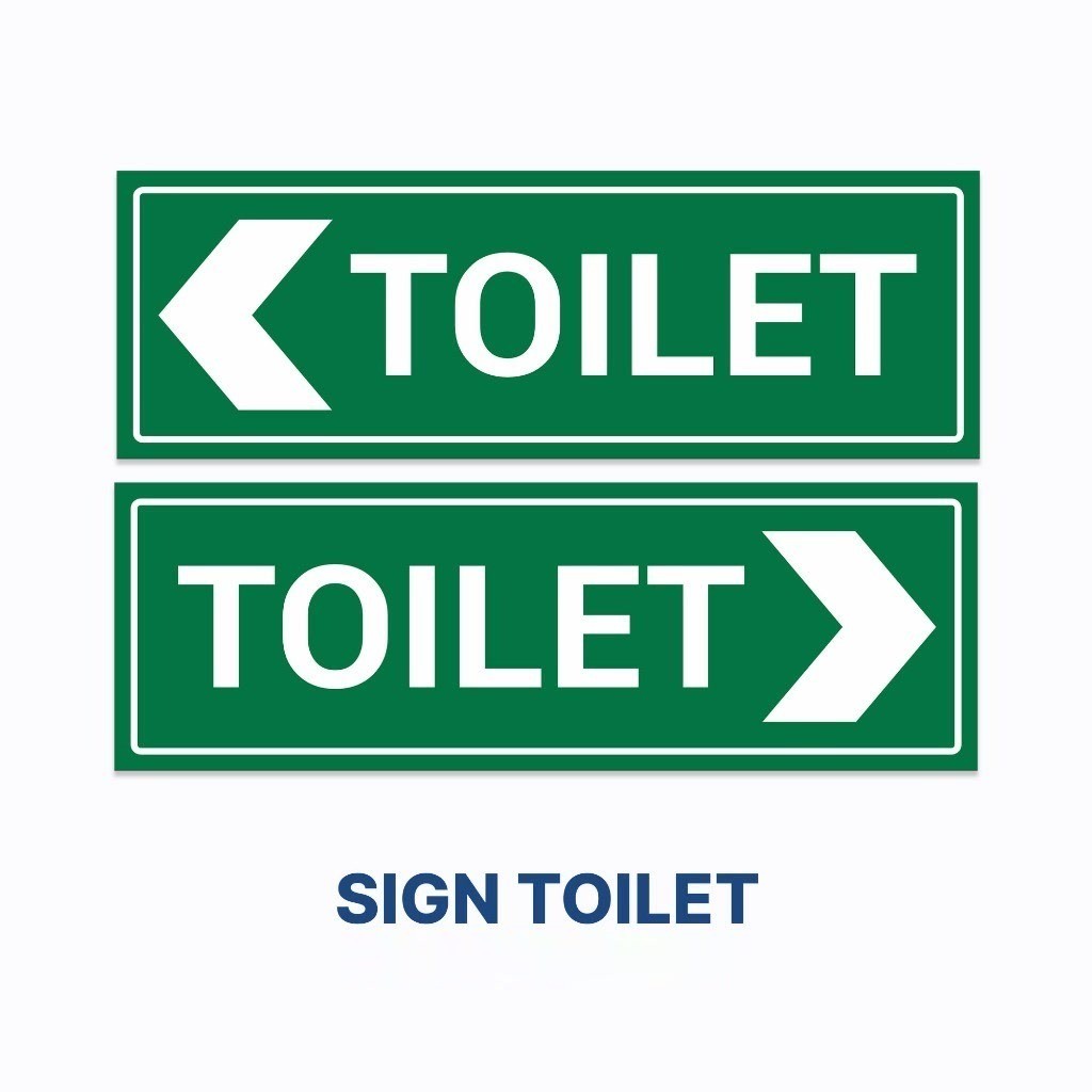 

SIGN SIGNAGE TOILET WC AKRILIK / PAPAN TANDA PETUNJUK ACRYLIC TOILET ARAH PANAH KANAN KIRI / SIGN LABEL TOILET