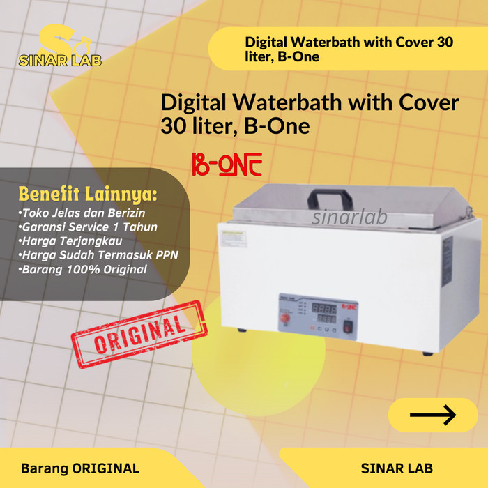 Digital Waterbath with Cover 30 liter, B-One