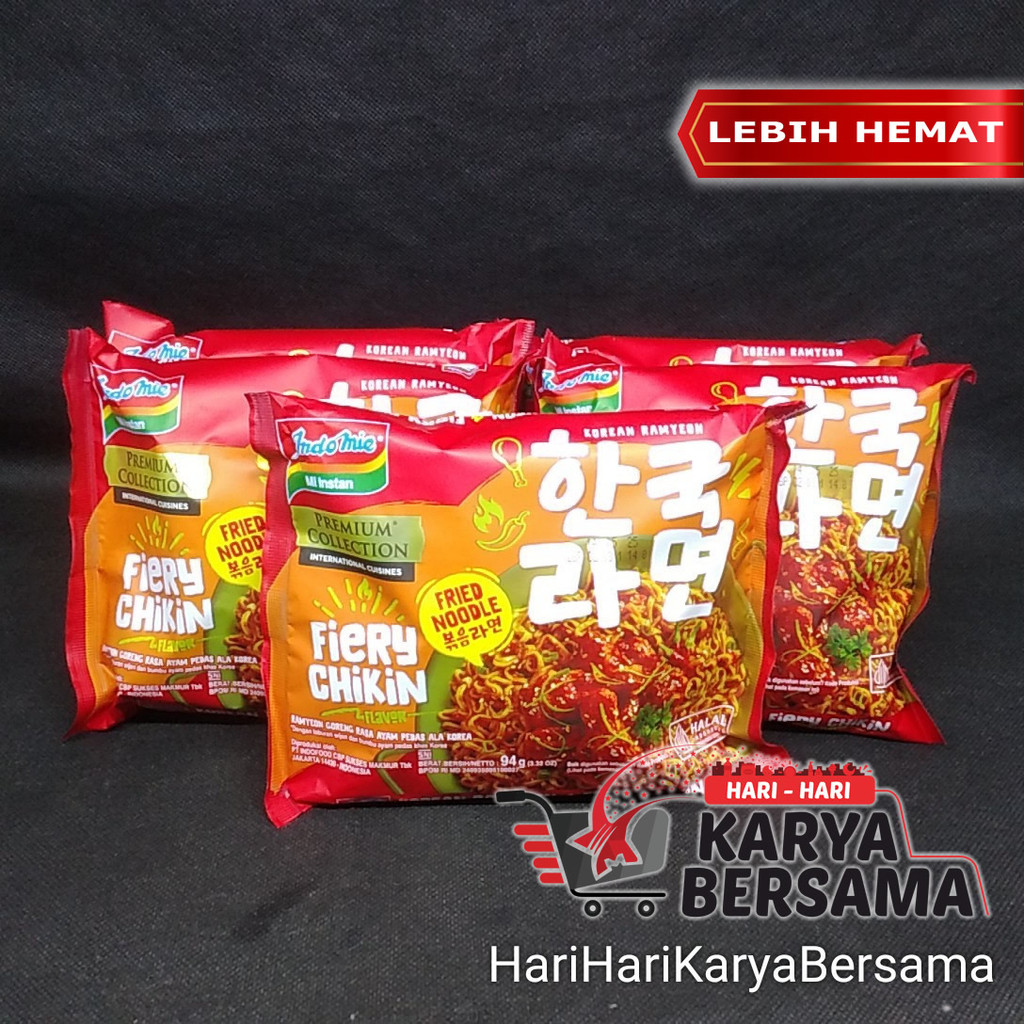 

INDOMIE MI INSTAN GORENG FIERY CHIKIN PEDAS ALA KOREAN PACK 5'S X 94GR