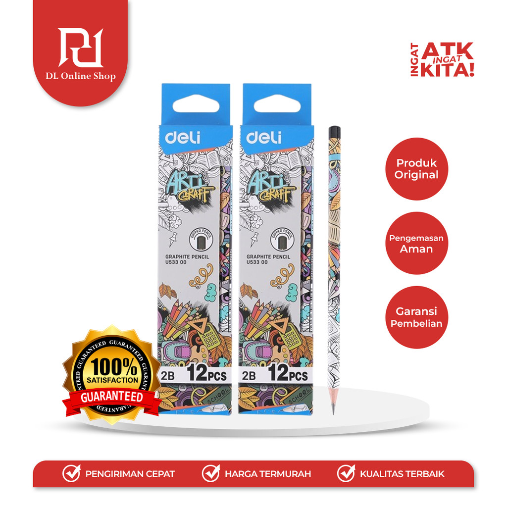 

DELI PENSIL GRAFIT MOTIF GRAFFITI/ GRAPHITE PENCIL GRAFFITI PATTERN EU53300 (1LSN/ 12PCS)