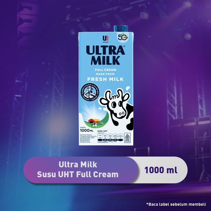 

Susu Ultra Milk UHT Full Cream 1000mL (1 liter)