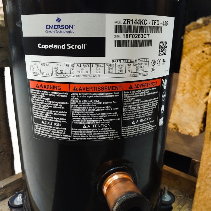 kompresor Copeland ZR144KC-TFD-455 tandem (R22)