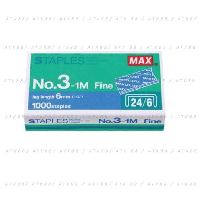 

Isi Staples Max no 3-1M 24/6 ORIGINAL / Isi Staples Tangung
