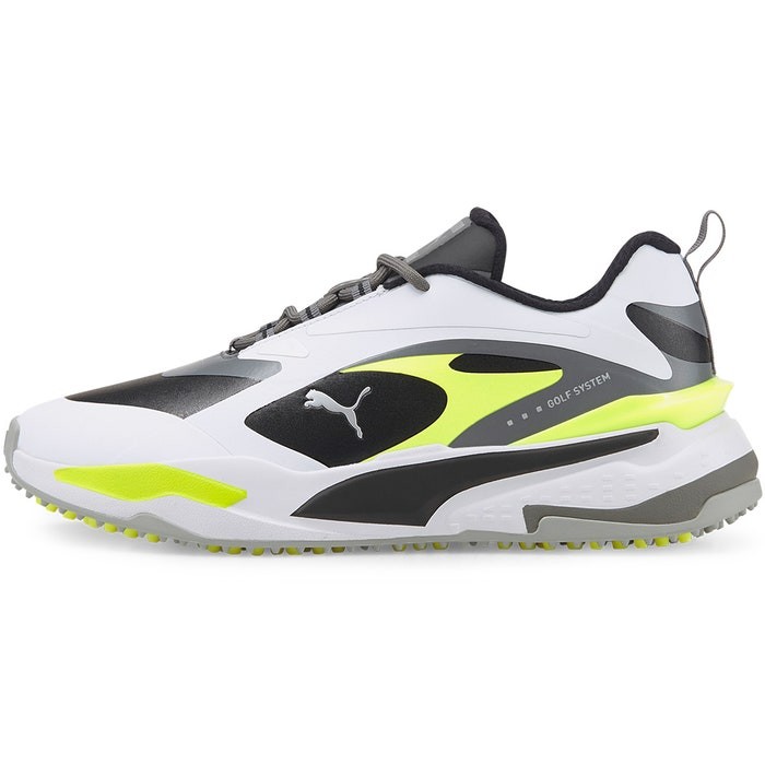 Sepatu Golf Pria Puma Gs-Fast White - Safety Yellow (376357-06) Original