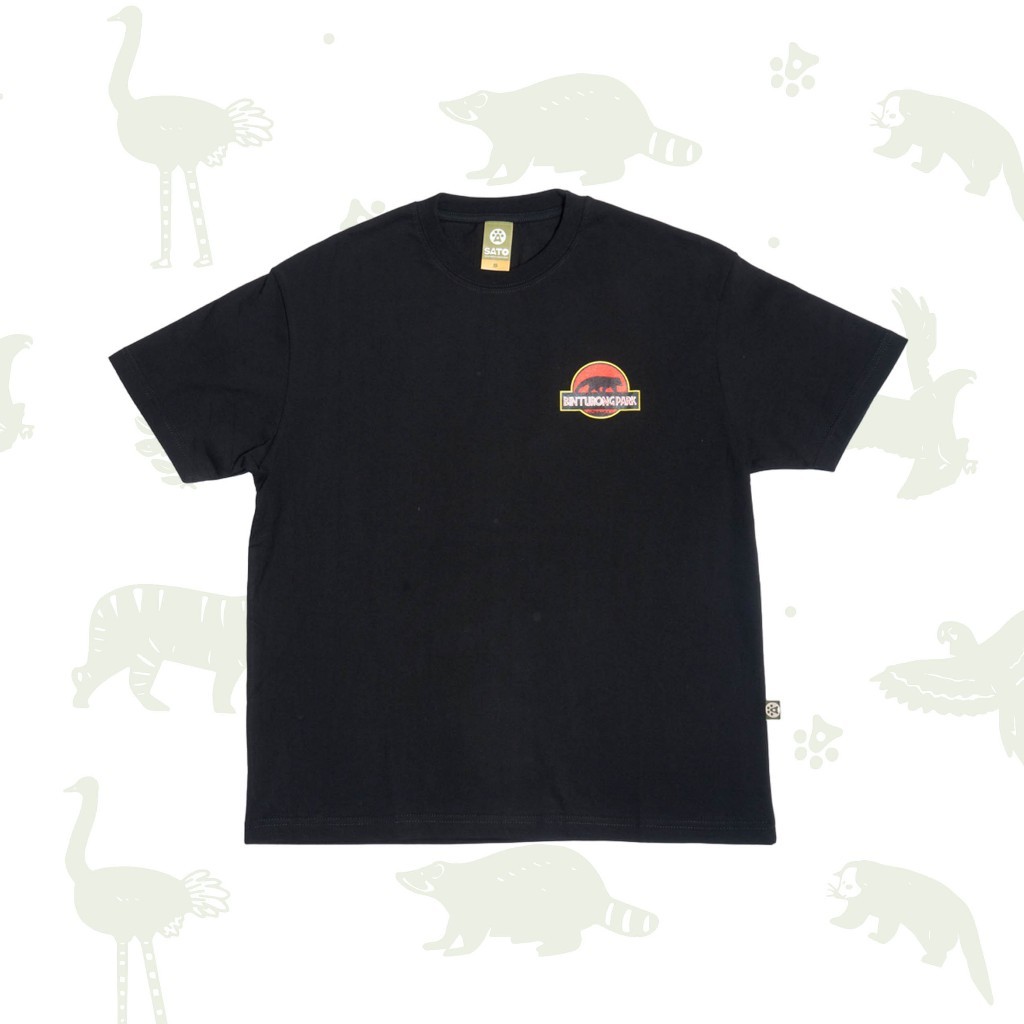 SATO 'ANO THE BINTURONG' OVERSIZED BLACK T-SHIRT - DEWASA