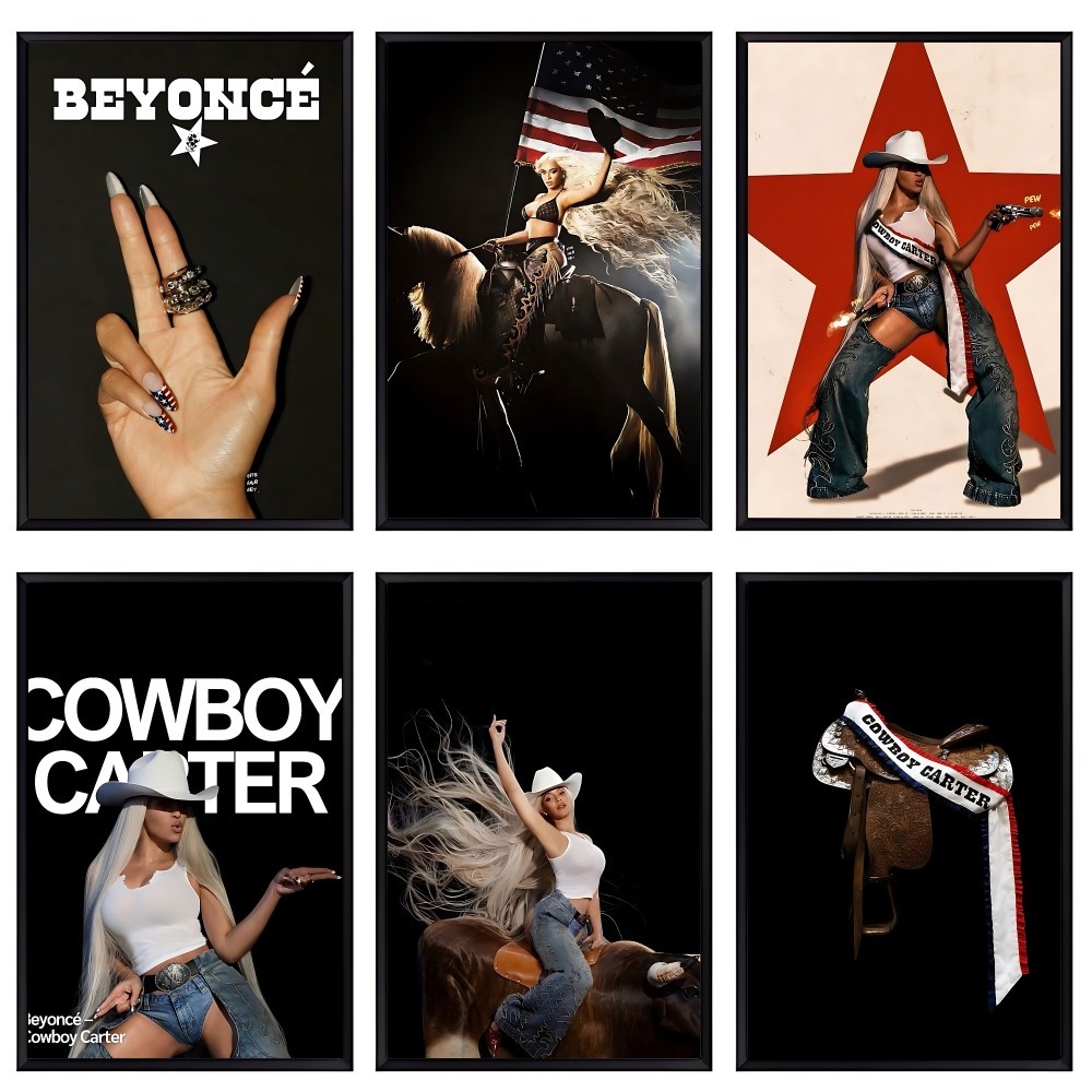 Beyonce Cowboy Poster No Framed Poster Kraft Club Bar Paper Vintage Poster Wall Art Painting Bedroom