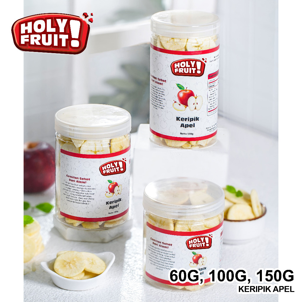

Holy Fruit Keripik Buah Apel 60g 100g 150g Asli