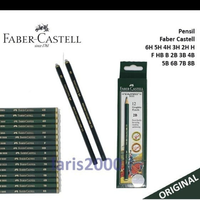 

JAMIN MURAH !!!Paket Pensil Faber Castell Lengkap (6H - 8B)(BISA LANGSUNG ORDER)