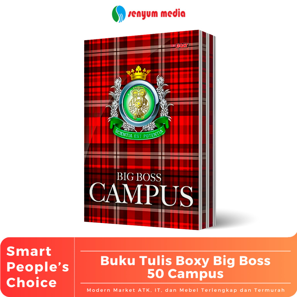 

JAMIN MURAH !!!Buku Tulis Boxy BIG BOSS Campus Oleh SIDU 50 Lembar (1 Pack Isi 10 Buku) (S:PAK)(BISA LANGSUNG ORDER)