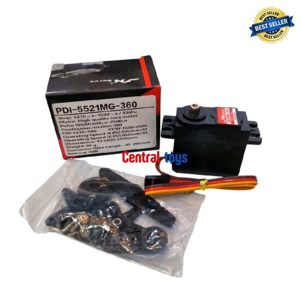 JX servo PDI 5521MG 360 derajat 55g 20KG metal gear untuk rc car 1/8 1/10 rc boat HSP wltoys MJX MN