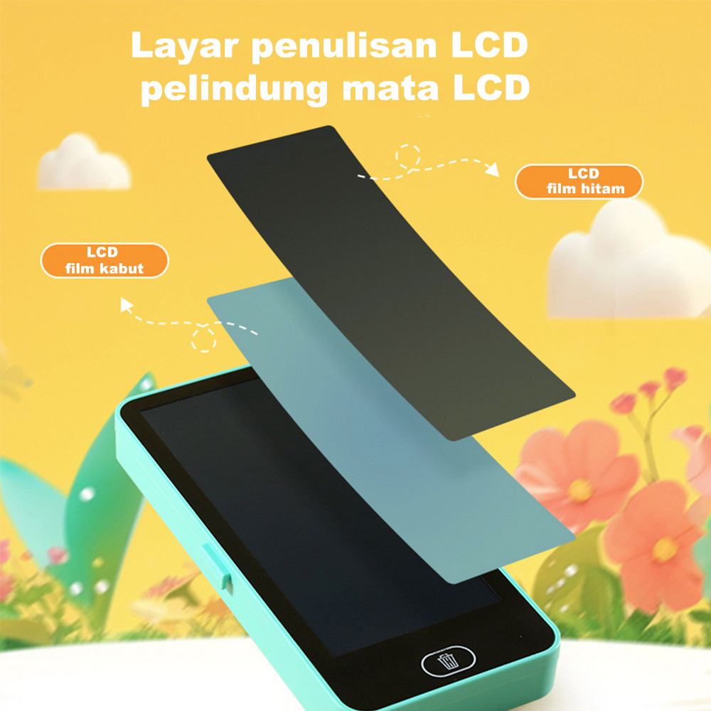 

Kotak Pensil 2 in 1 Lcd Pen Case Drawing Pad Tempat Pencil Anak Ququ