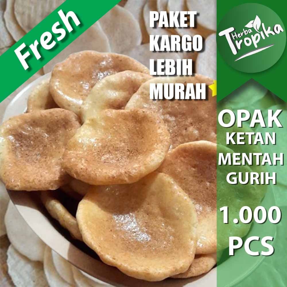 

Paket Kargo Opak Beras ketan mentah kering 1.000 ( Seribu) pcs toko herba tropika