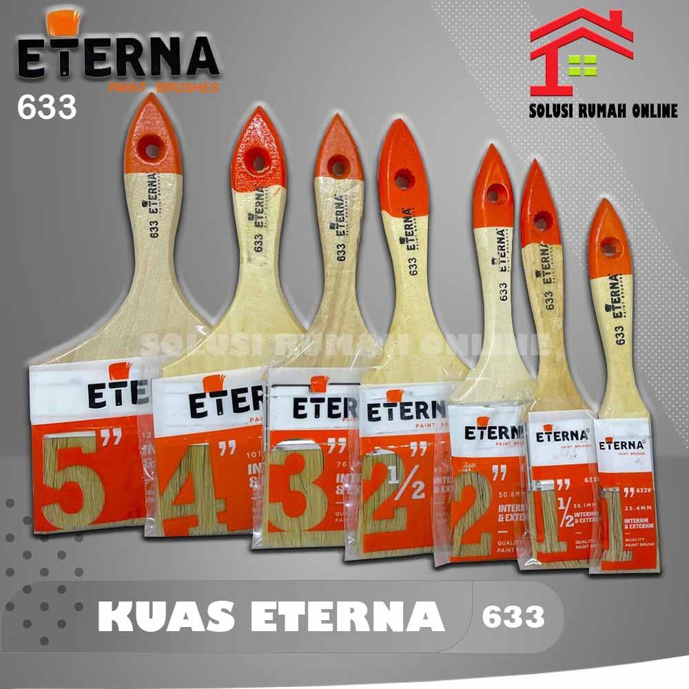 

HARGA Kuas Cat Eterna 1'' 1 1/2'' 2'' 2 1/2'' 3'' 4'' 5''/ Kuas Eterna 633