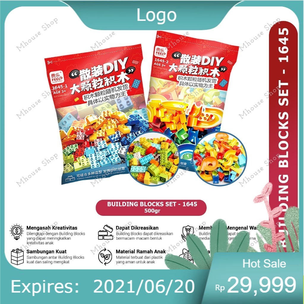 mainan anak yang bikin anak senang mainan anak BUILDING BLOCK BRICKS BLOCKS BALOK PEROSOTAN MAINAN E