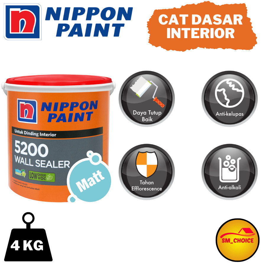 NIPPON WALL SEALER 5200 4KG CAT DASAR NIPPON SEALER 5200 4KG