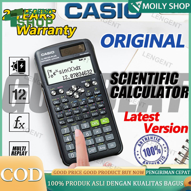 

Kalkulator Scientific Casio FX-991EX/FX-991ES PLUS Casio Original Kalkulator Calculator Scientific Kalkulator Ilmiah Kalkulator Sekolah Garansi Resmi 3 Tahun 2nd edition Kalkulator Casio Scientific Calculator Casio Scientific