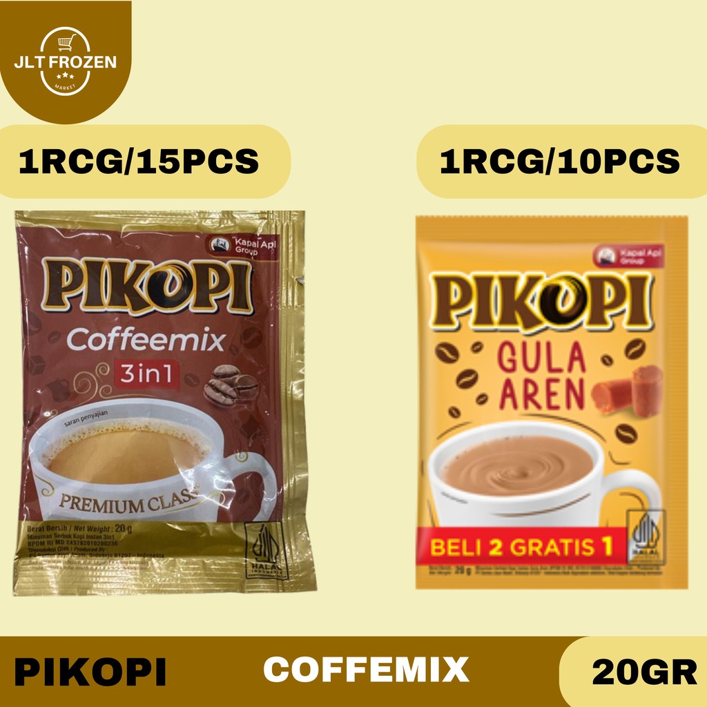 

Pikopi Coffe 20g - 1 Renceng / Coffemix 3 in 1 / Gula Aren / Kopi Bubuk / Kopi Instan