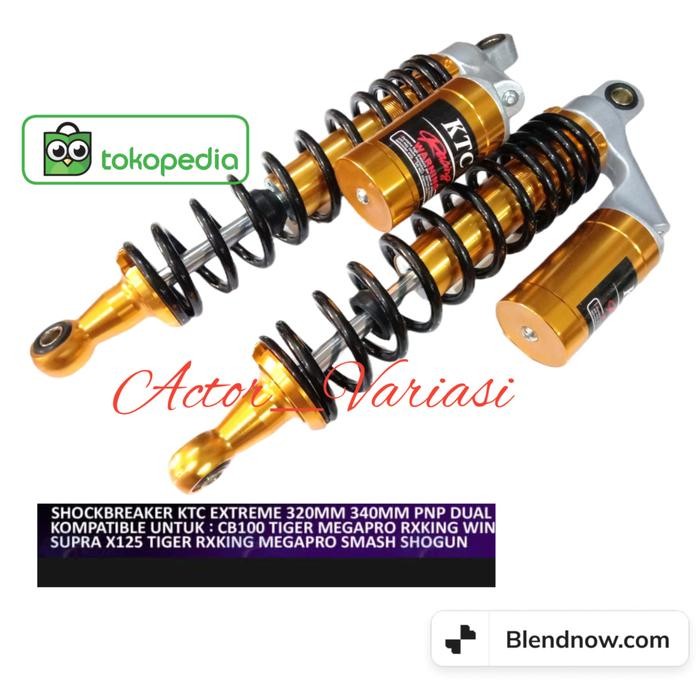SHOCKBREAKER KTC TABUNG PREMIUM RXKING SUPRA#X125 TIGER MEGAPRO SMASH - Gold#Yellow, 340mm