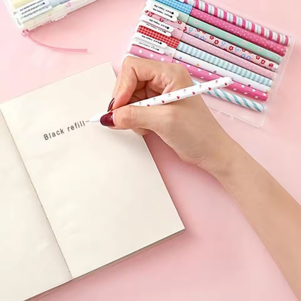 

10 Pcs/Set Color Pen Flower Animal Starry Star Sweet Flora Colored Gel Pen 0.38mm Cute Pens for School Stationary