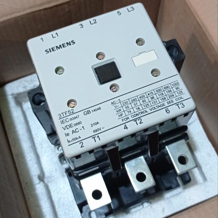kontaktor siemens 3TF52 22-1XB4 210A DC 24V 24VDC 2NO+2NC