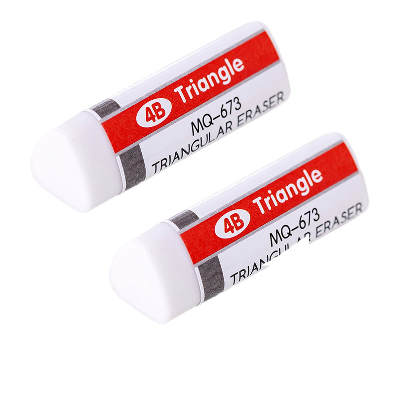 

2-8-32 pcs Lytwtw's Stationery 4B Triangle Novelty Erasers Rubber Kawaii School Office Supplies Creative Eraser