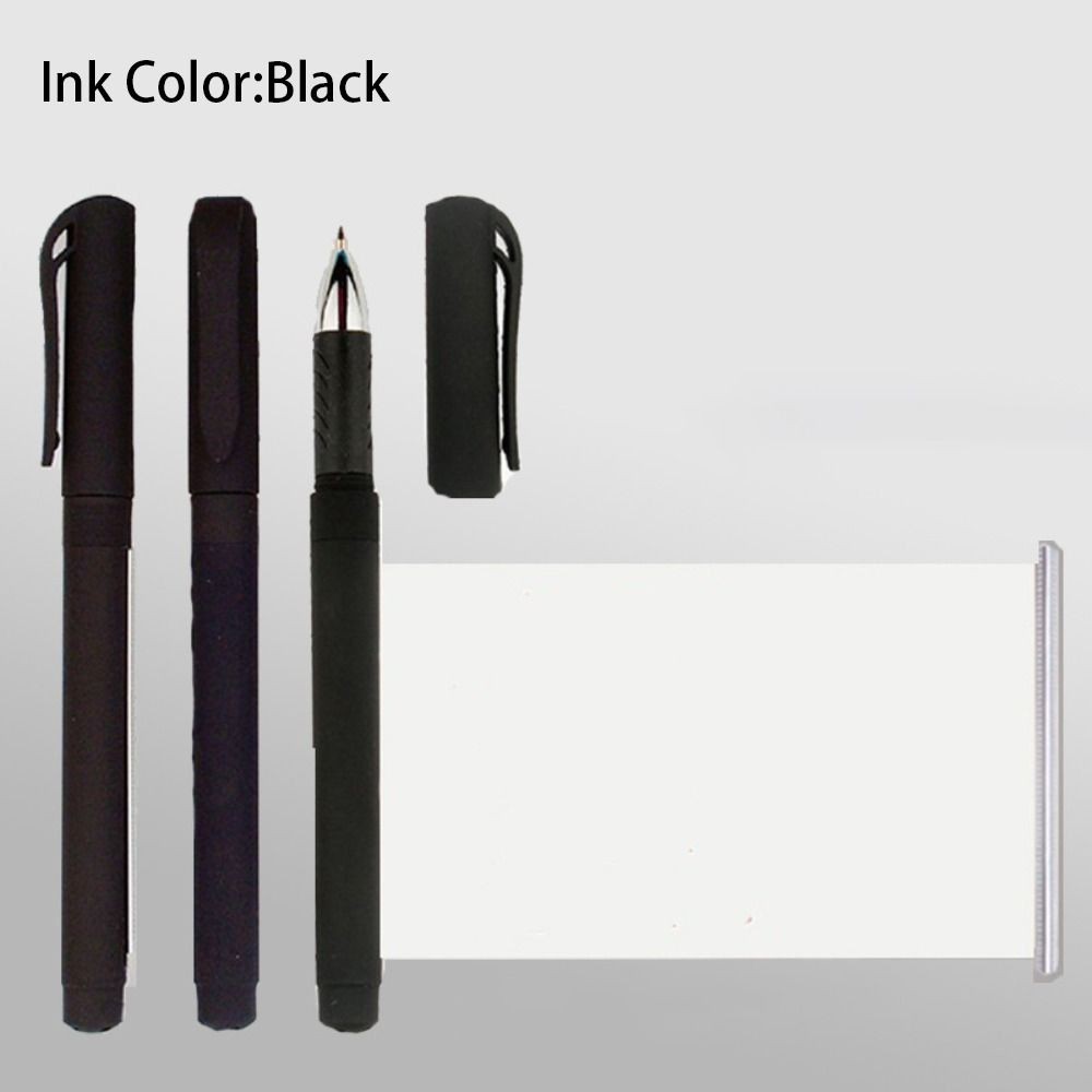

1PC Black Gel Pen with Retractable Blank Scroll ABS and Coated Paper Ballpoint Pen Pull-out Paper Ballpoint Pen Study Stationery