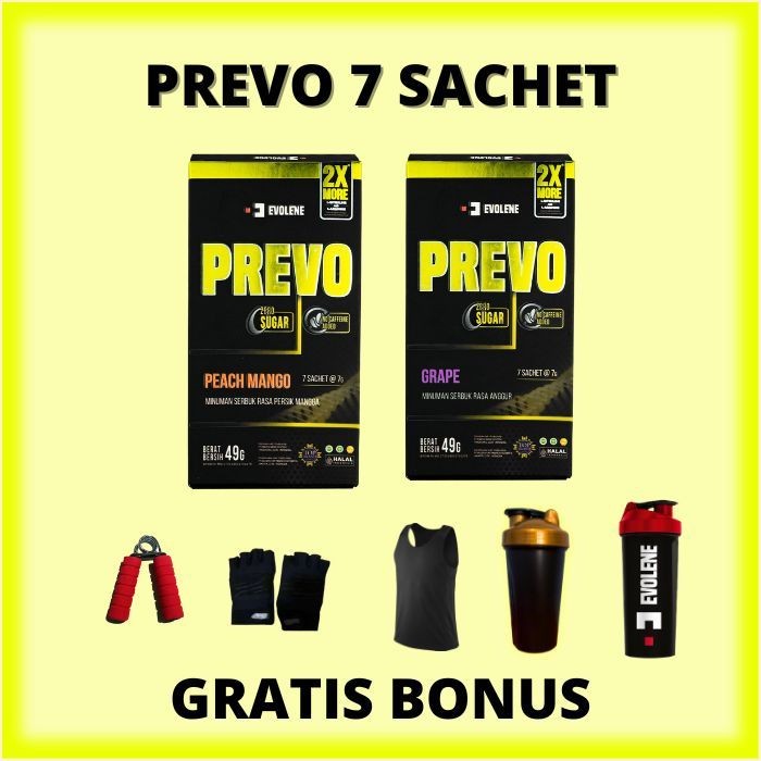 

Evolene Prevo Pre Workout 7 SACHET Pre Workout Minuman Olahraga BPOM HALAL BEST SUPLEMENKU