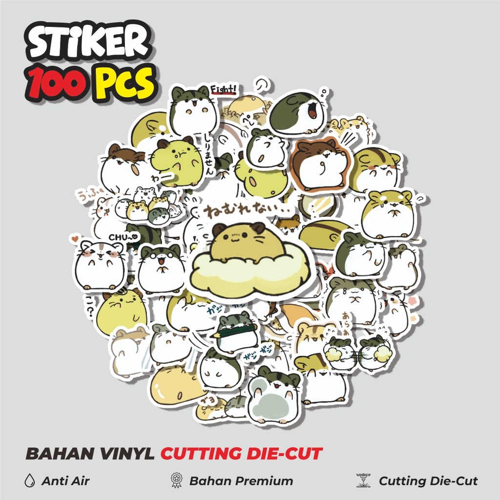 

Terbaru! 50 pcs Stiker Hewan Hamster v2 Dekorasi Lucu Kreatif untuk Notebook, Skateboard, HP