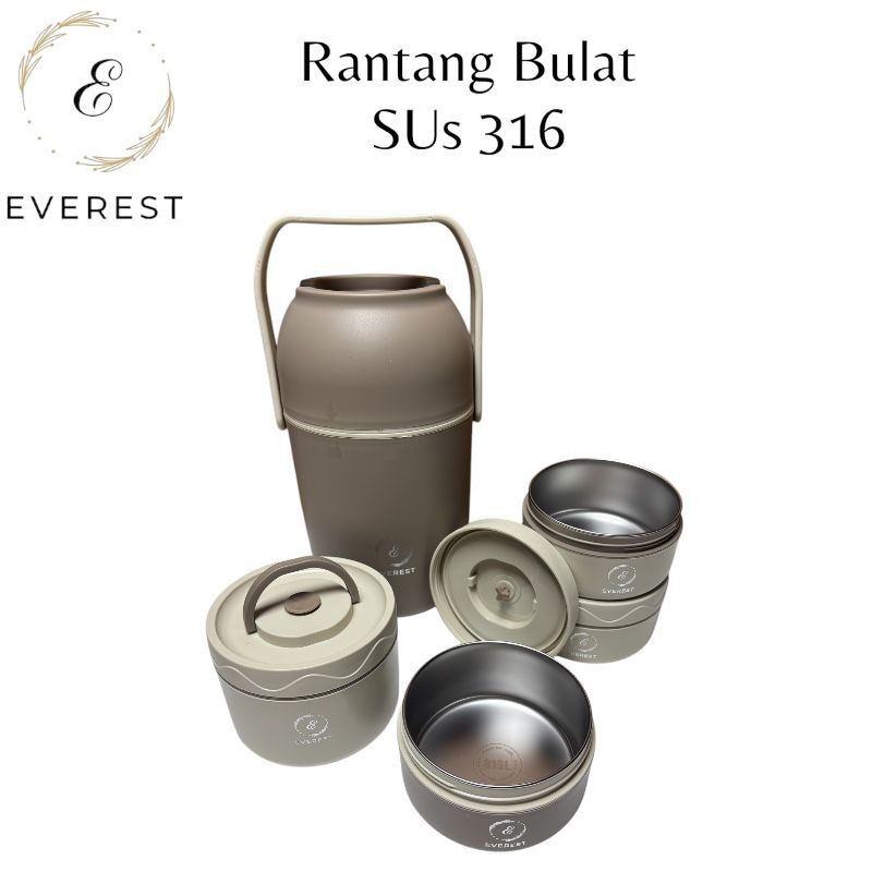 Kotak rantang 3 susun 316L// lunchbox 316L Premium // Bento Bahan Stainless Steel 316L