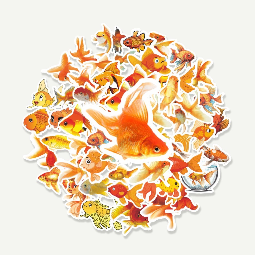 

Sticker Pack Stiker Hewan Goldfish/Ikan Emas | Sticker TUMBLR | Stiker LAPTOP KOPER HELM
