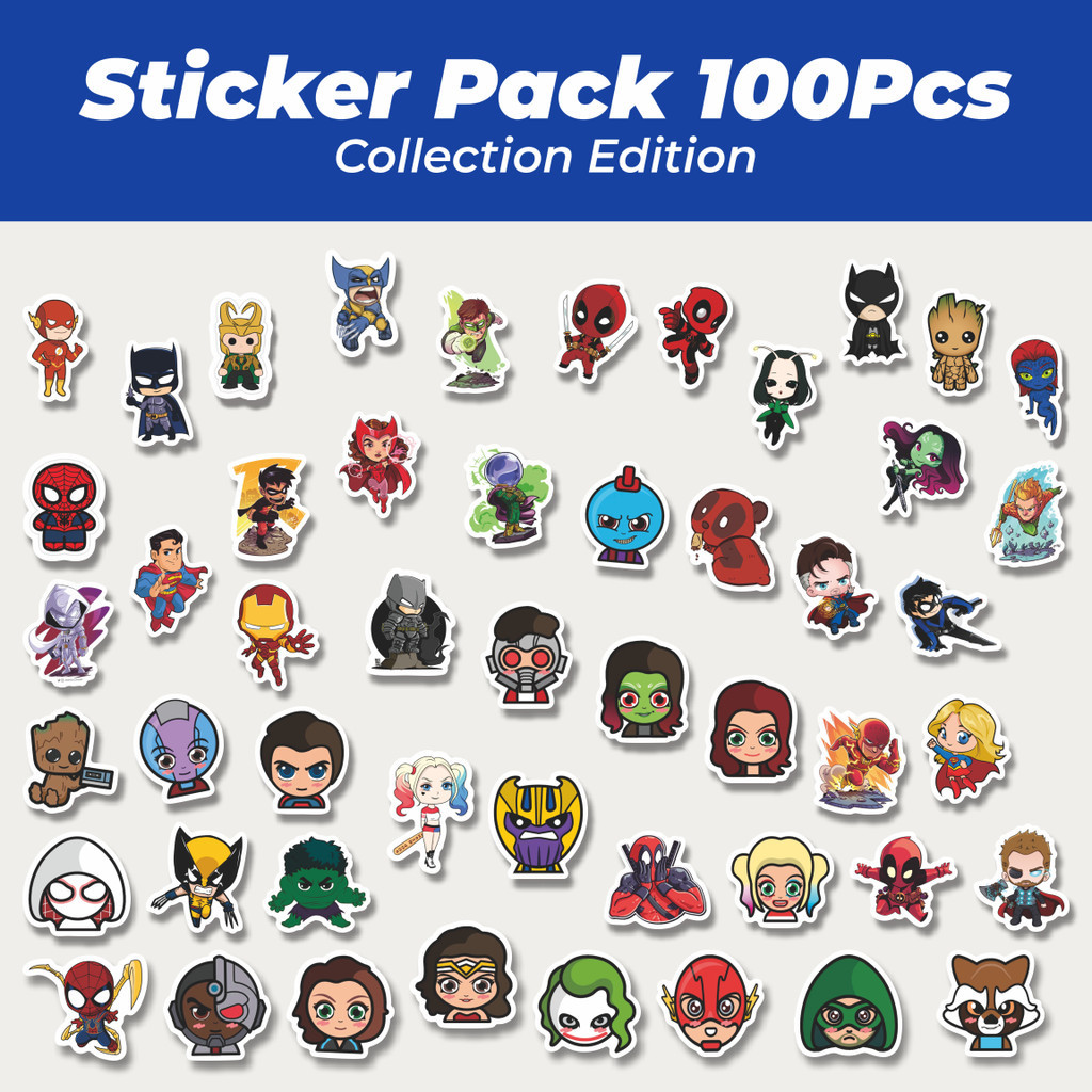 

Hot Stiker Kartun Chibi Marvel/Dc Lucu Anti Air Stikers Berperekat Waterproof Sticker Decal Buat Motor Helm Buku Journal Koper Casing HP Laptop Botol Minum