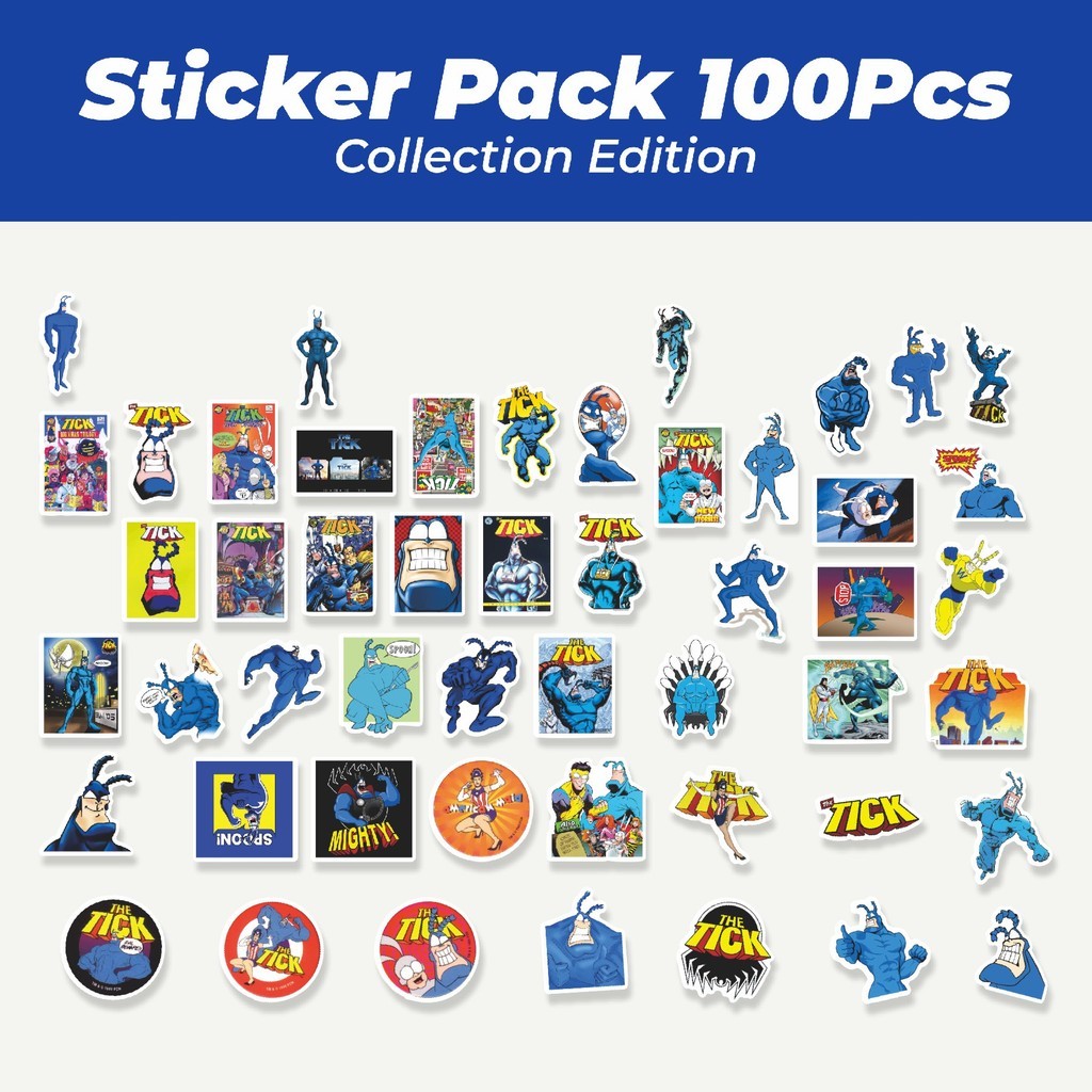 

Hot Sticker Kartun The Tick Sticker Lucu Anti Air Stikers Berperekat Waterproof Sticker Decal Buat Motor Helm Buku Journal Koper Casing HP Laptop Botol Minum