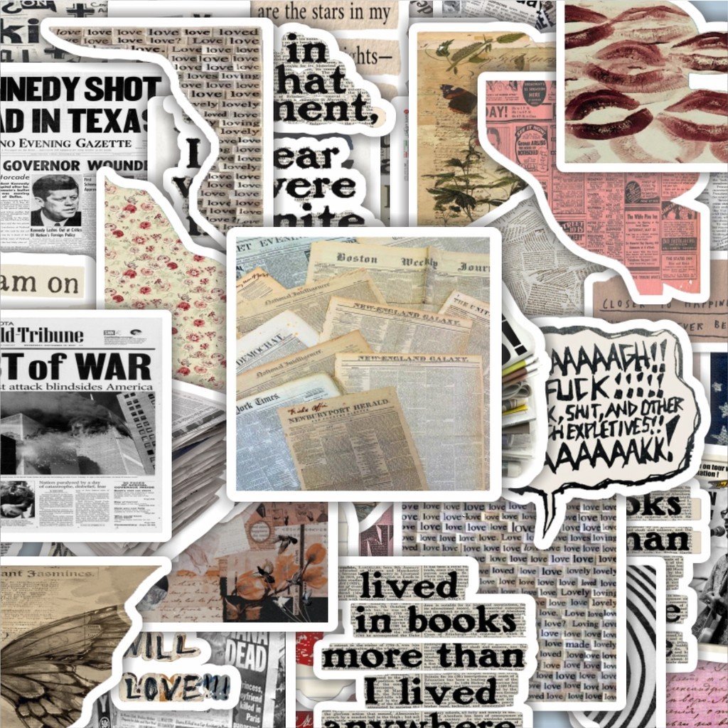 

100PCS Lucu Stiker Tema Retro Kutipan Stiker Aesthetic Stiker Anti Air Stikers Berperekat Waterproof sticker decal buat Motor Helm Buku Journal Koper Casing HP Laptop Botol Minum Hadiah anak