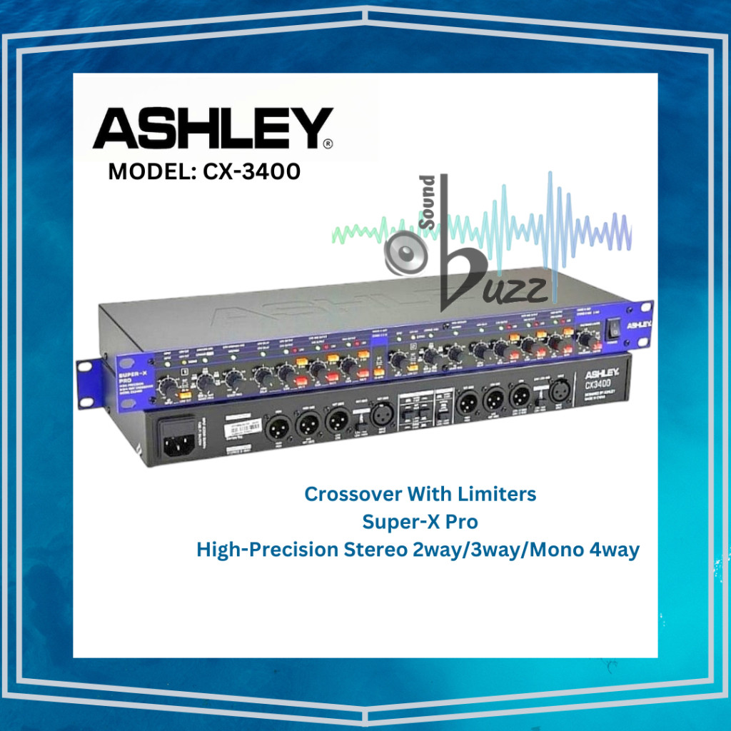 Crossover ASHLEY CX 3400 Original ASHLEY CX3400 With Limiters Super X Pro